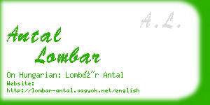 antal lombar business card